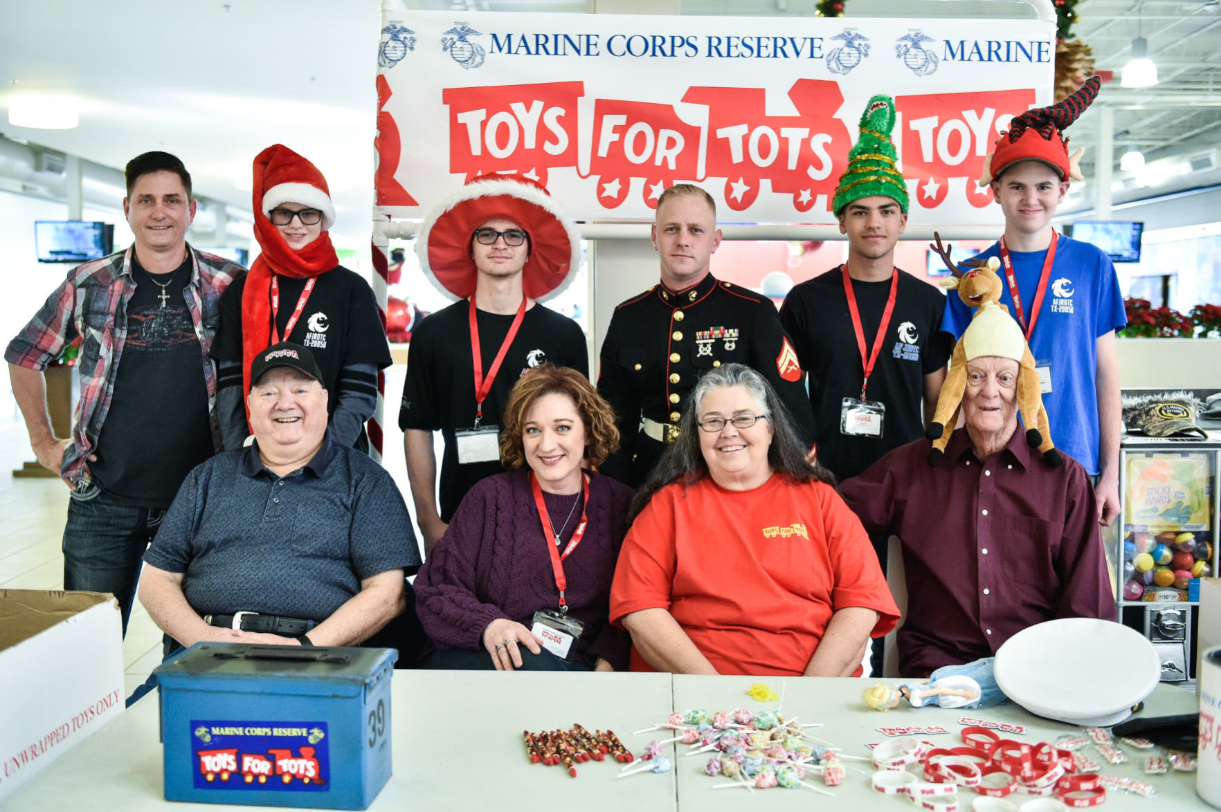 Toys for Tots volunteers